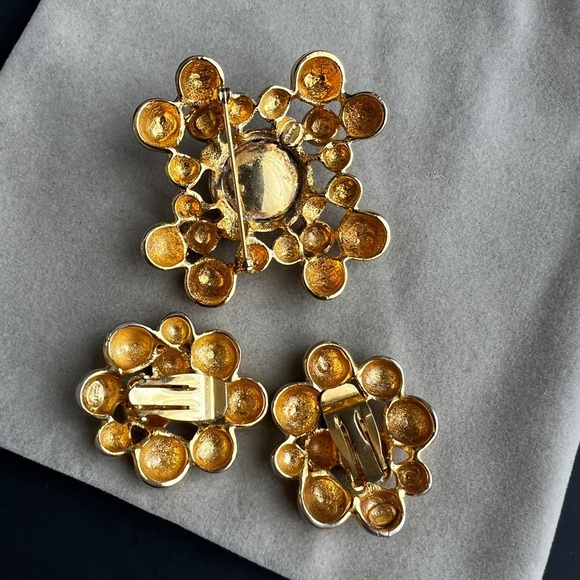 Gem-Craft Gold Bubble Brooch Set - Picture 4 of 12